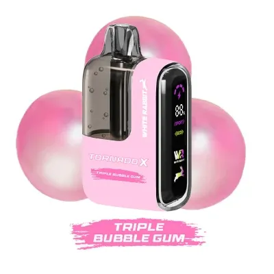 Puff Tornado X 25K Triple Bubble Gum 650mAh 18ml (Nicotine:10 mg/ml) - Tornado x White Rabbit