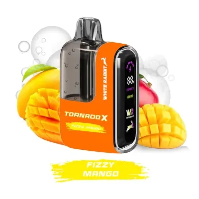 Puff Tornado X 25K Fizzy Mango 650mAh 18ml (Nicotine:10 mg/ml) - Tornado x White Rabbit
