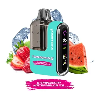 Puff Tornado X 25K Strawberry Watermelon Ice 650mAh 18ml (Nicotine:20 mg/ml) - Tornado x White Rabbit