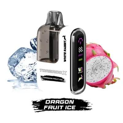 Puff Tornado X 25K Dragon Fruit Ice 650mAh 18ml (Nicotine:20 mg/ml) - Tornado x White Rabbit