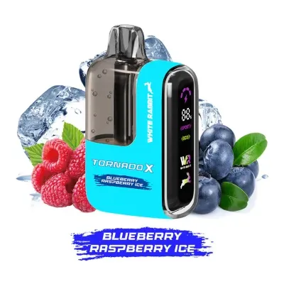 Puff Tornado X 25K Blueberry Raspberry Ice 650mAh 18ml (Nicotine:10 mg/ml) - Tornado x White Rabbit