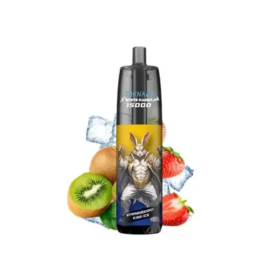 Puff Tornado 15K Strawberry Kiwi Ice 650mAh 14ml (Nicotine:20 mg/ml) - Tornado x White Rabbit