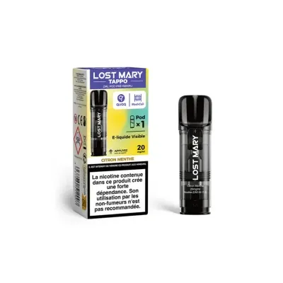 Pod Pré-rempli Tappo Citron Menthe 2ml (Nicotine:20 mg/ml) - Lost Mary