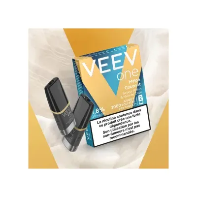 Paquet de 2 Pods pré-remplis Veev One Melon Coconut (Nicotine:20 mg/ml) - VEEV