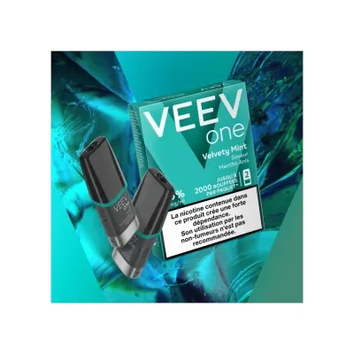 Paquet de 2 Pods pré-remplis Veev One Velvety Mint (Nicotine:18 mg/ml) - VEEV