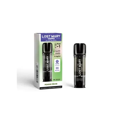 Pod Pré-rempli Tappo Pomme Pêche 2ml (Nicotine:10 mg/ml) - Lost Mary