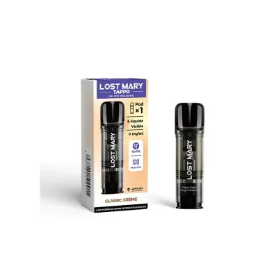 Pod Pré-rempli Tappo Classic Crème 2ml (Nicotine:20 mg/ml) - Lost Mary