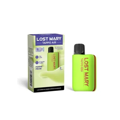 Kit Découverte Tappo Air Green/Pomme Pêche (Nicotine:10 mg/ml) - Lost Mary