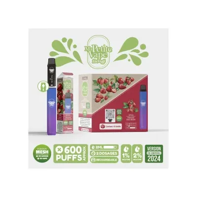 Re Puff Fraise des bois Ma Petite Vape 600 (Nicotine:20 mg/ml) - Ma Petite Vape