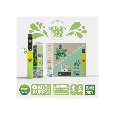 Re Puff Menthe Ma Petite Vape 600 (Nicotine:10 mg/ml) - Ma Petite Vape