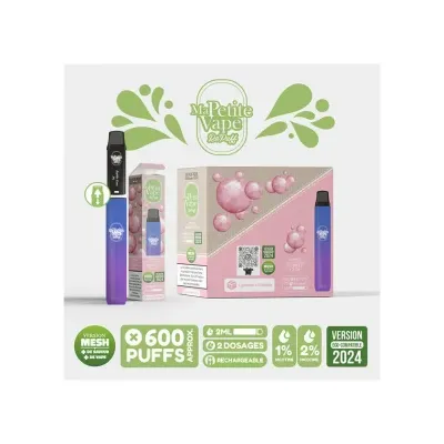 Re Puff Bubble Gum Ma Petite Vape 600 (Nicotine:20 mg/ml) - Ma Petite Vape