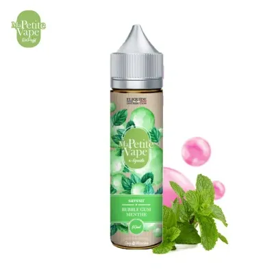Bubble Gum Menthe 50ml (0mg) - Ma Petite Vape