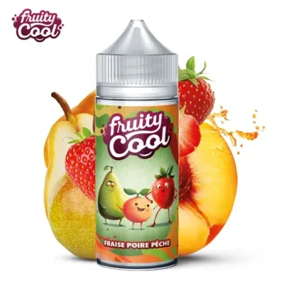 Fraise Poire Pêche 100ml (0mg) - Fruity Cool