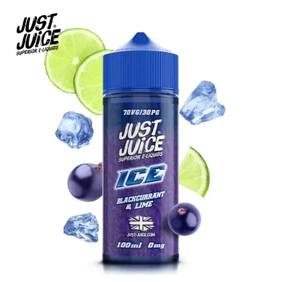 Blackcurrant & lime Ice 100ml (0mg) - Just Juice