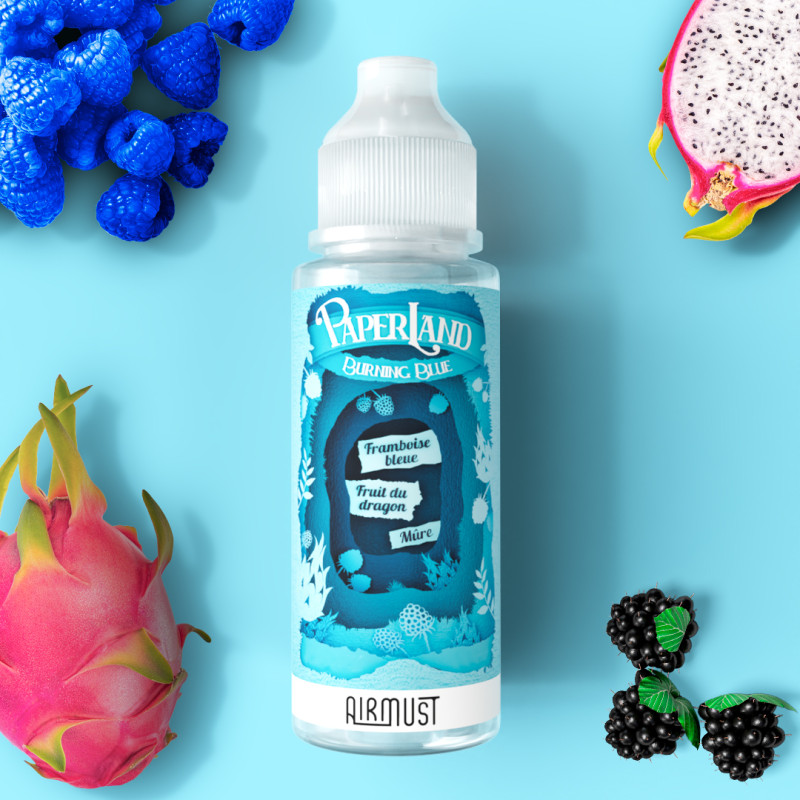 Burning Blue 100ml (0mg) - Paperland by Airmust