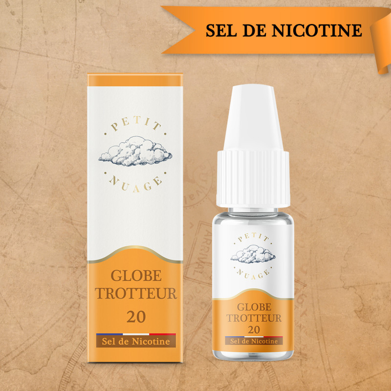 Globe Trotteur 10ml Nic Salt (20mg) - Petit Nuage