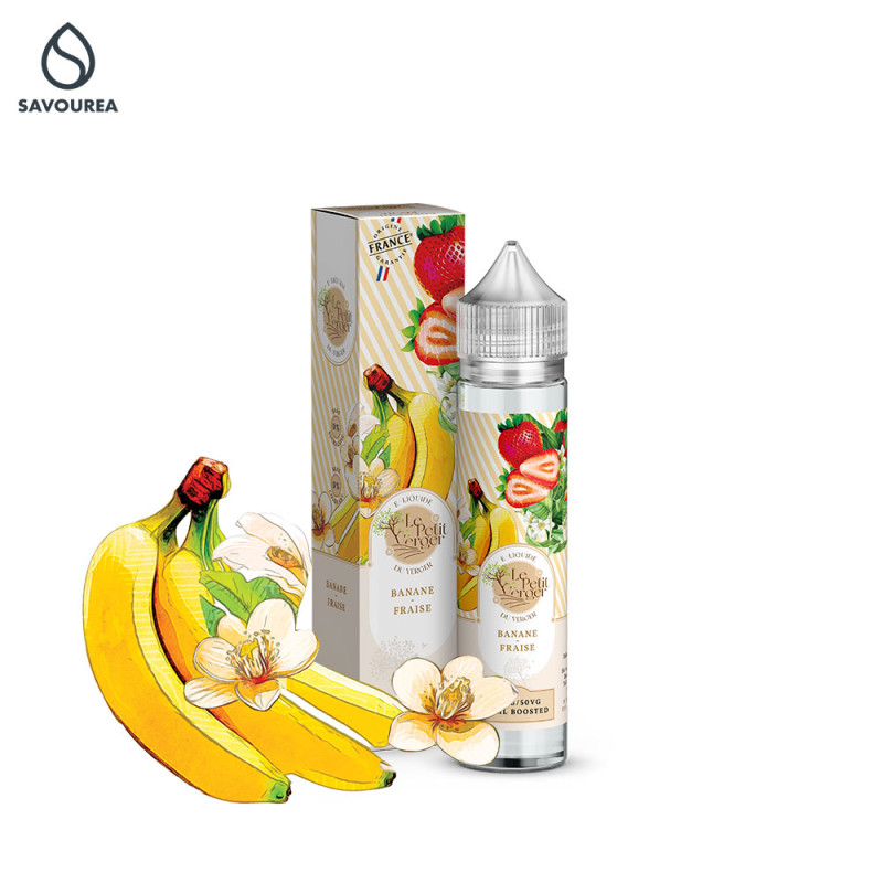 Banane Fraise 50ml (0mg) - Le Petit Verger by Savourea