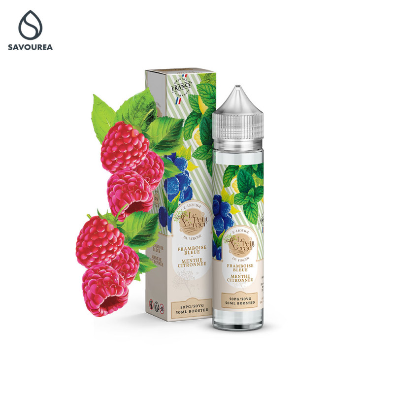 Framboise Bleue Menthe Citronnée 50ml (0mg) - Le Petit Verger by Savourea
