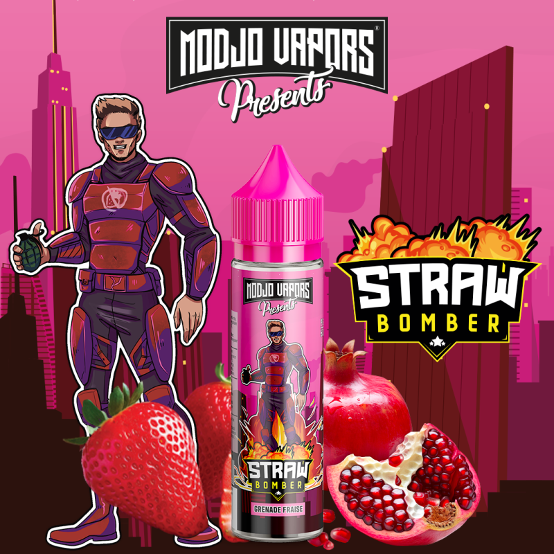 Strawbomber 50ml (0mg) - Modjo Vapors by Liquidarom
