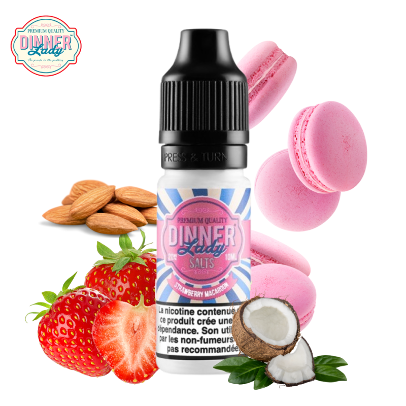 Strawberry Macaroon 10ml Nic Salt (20mg) - Dinner Lady