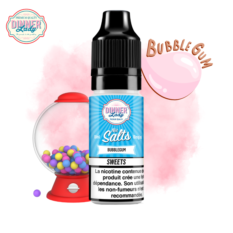 Bubblegum 10ml Nic Salt (10mg) - Dinner Lady
