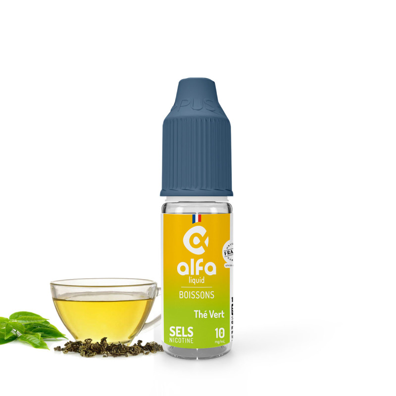Thé Vert Salt 10ml (10mg
                              50% / 50%) - Alfaliquid Boissons