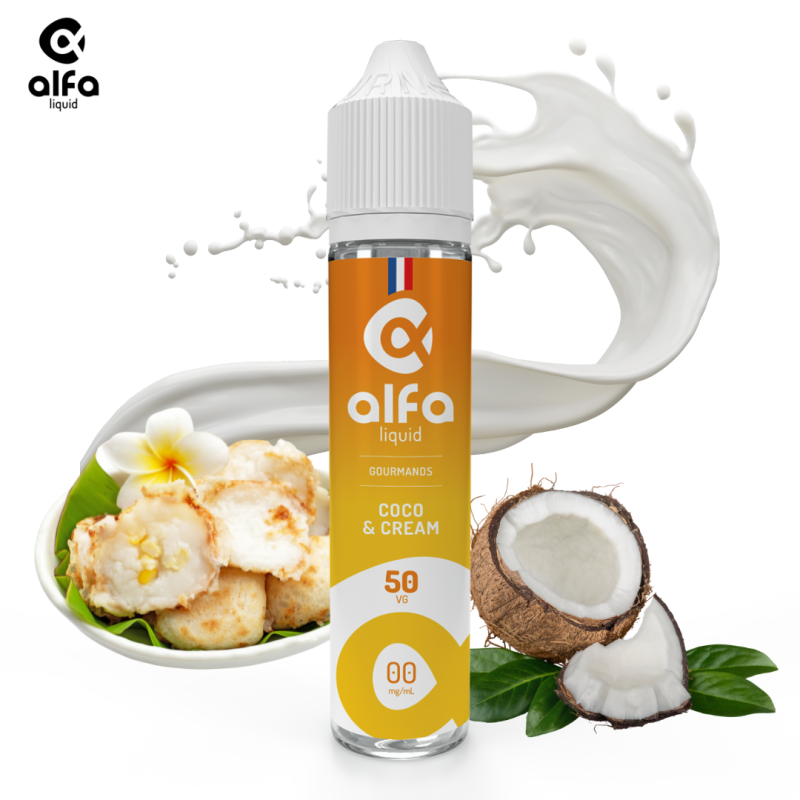 Coco & Cream 50ml (0mg
                              50% / 50%) - Alfaliquid Gourmands