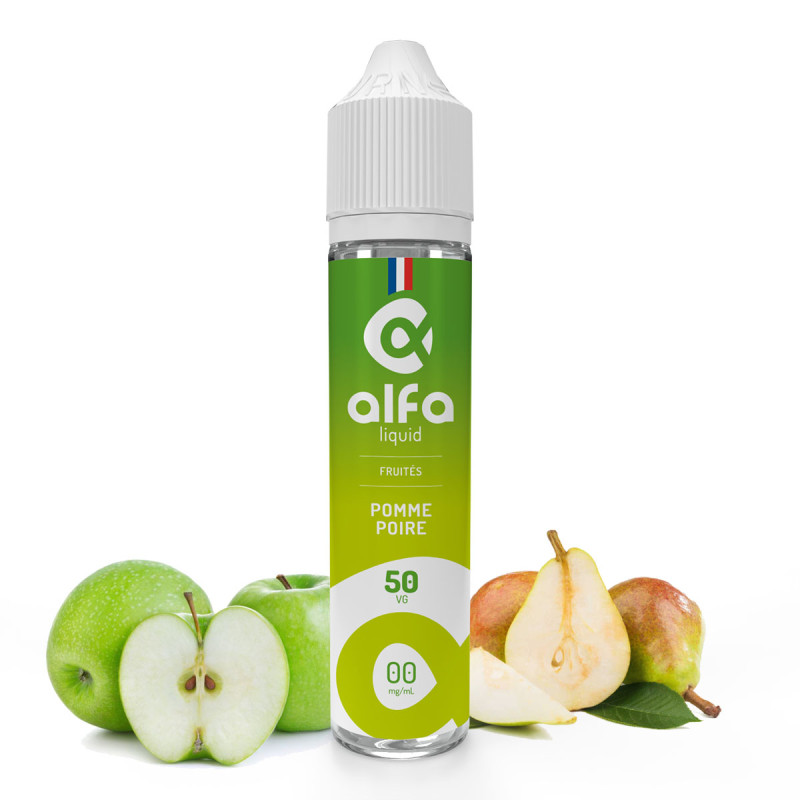 Pomme Poire 50ml (0mg
                              50% / 50%) - Alfaliquid Fruités