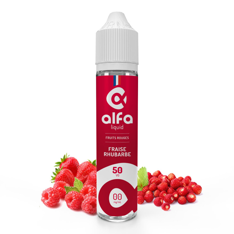 Fraise Rhubarbe 50ml (0mg
                              50% / 50%) - Alfaliquid Fruités
