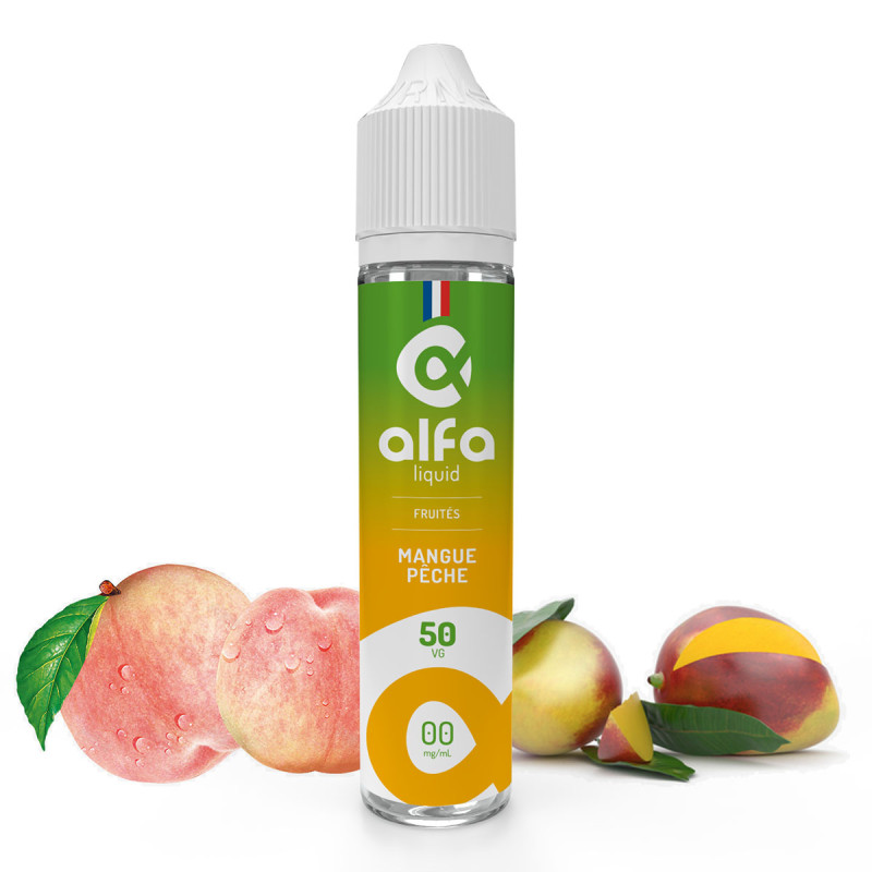 Mangue Pêche 50ml (0mg
                              50% / 50%) - Alfaliquid Fruités