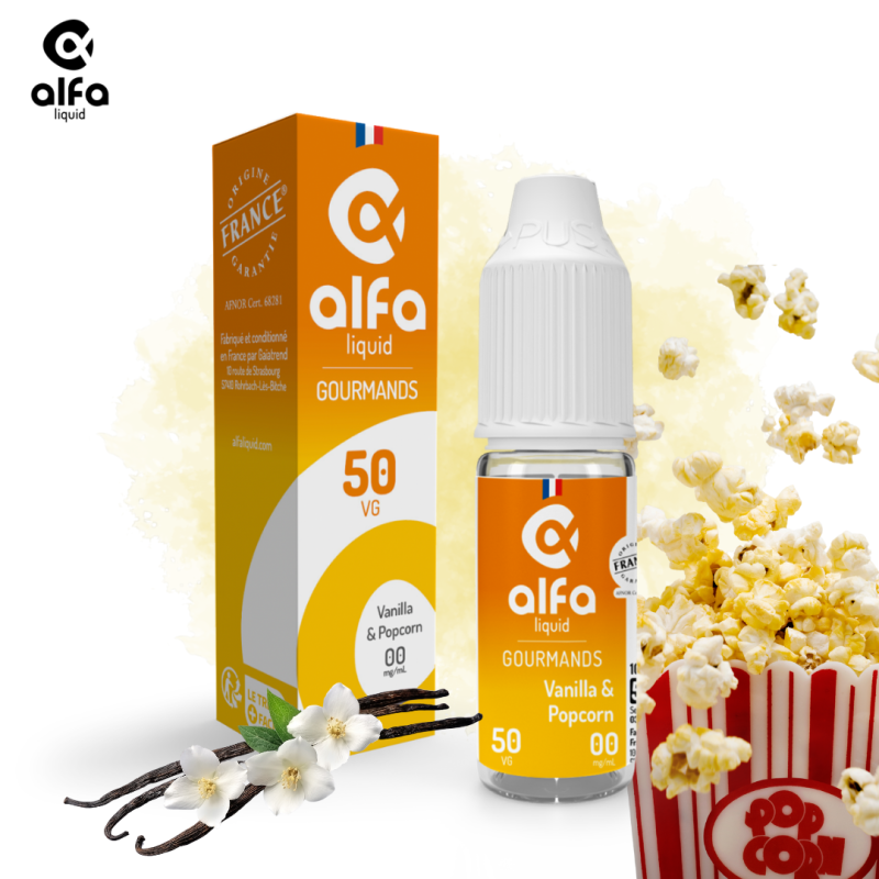 Alfaliquid Gourmands (12mg
                              50% / 50%) - Vanilla & Popcorn 10ml
