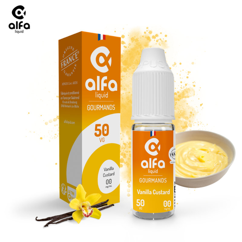 Alfaliquid Gourmands (12mg
                              50% / 50%) - Vanilla Custard 10ml