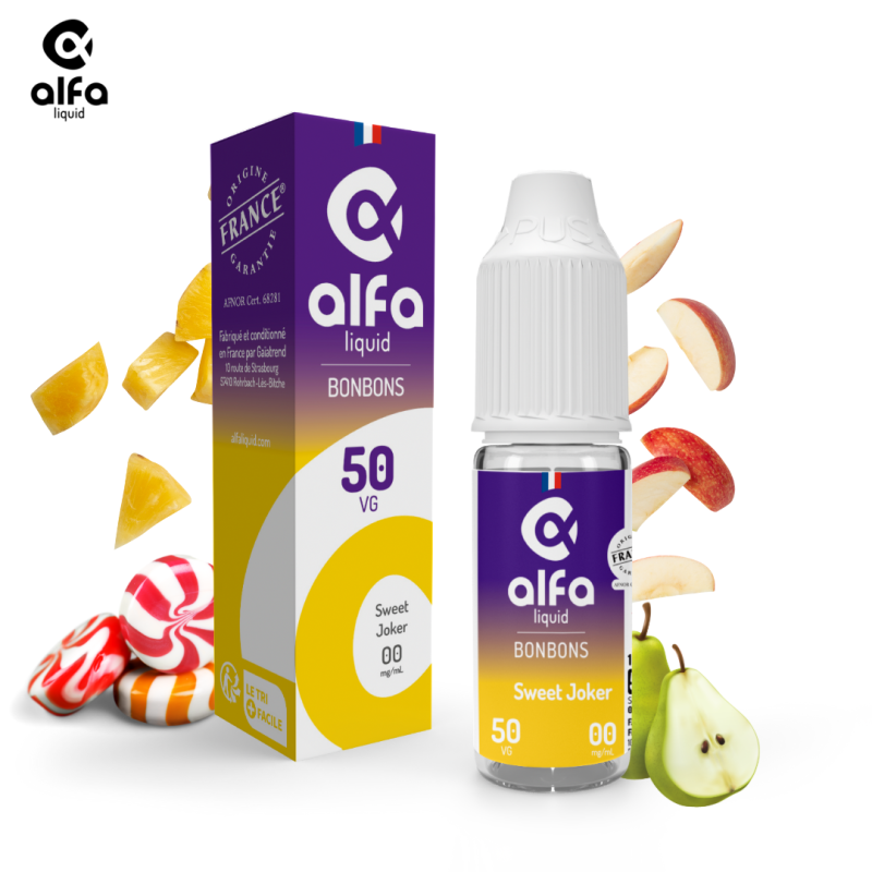 Alfaliquid Bonbons (12mg
                              50% / 50%) - Sweet Joker 10ml