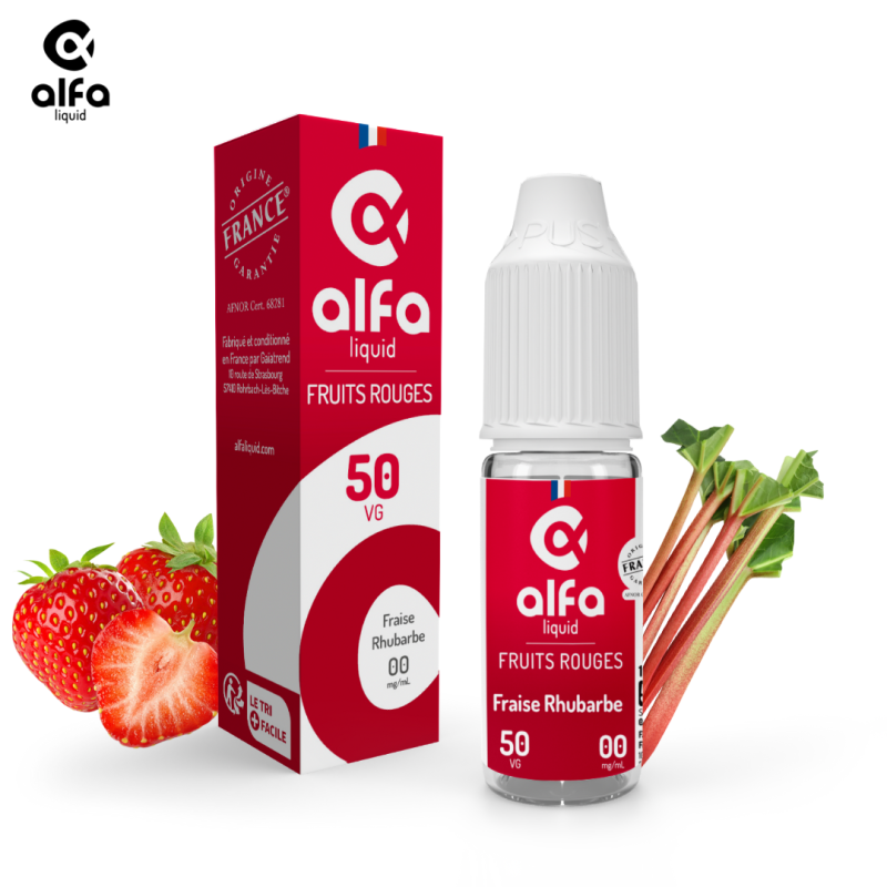 Alfaliquid Fruités (3mg
                              50% / 50%) - Fraise Rhubarbe 10ml