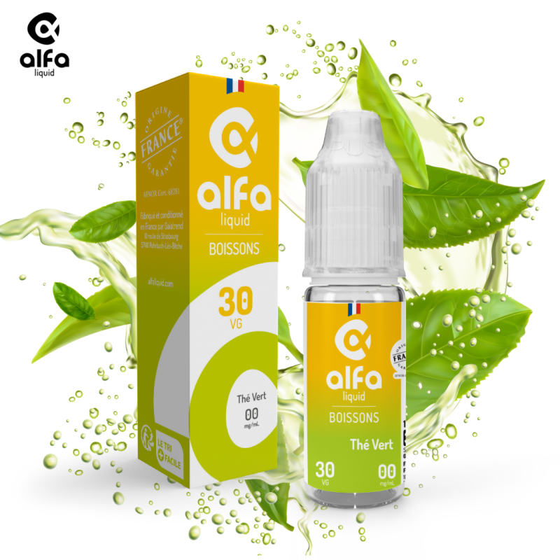 Alfaliquid Boissons (6mg
                              70% / 30%) - Thé Vert 10ml