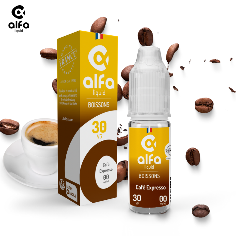 Alfaliquid Boissons (6mg
                              70% / 30%) - Café Expresso 10ml