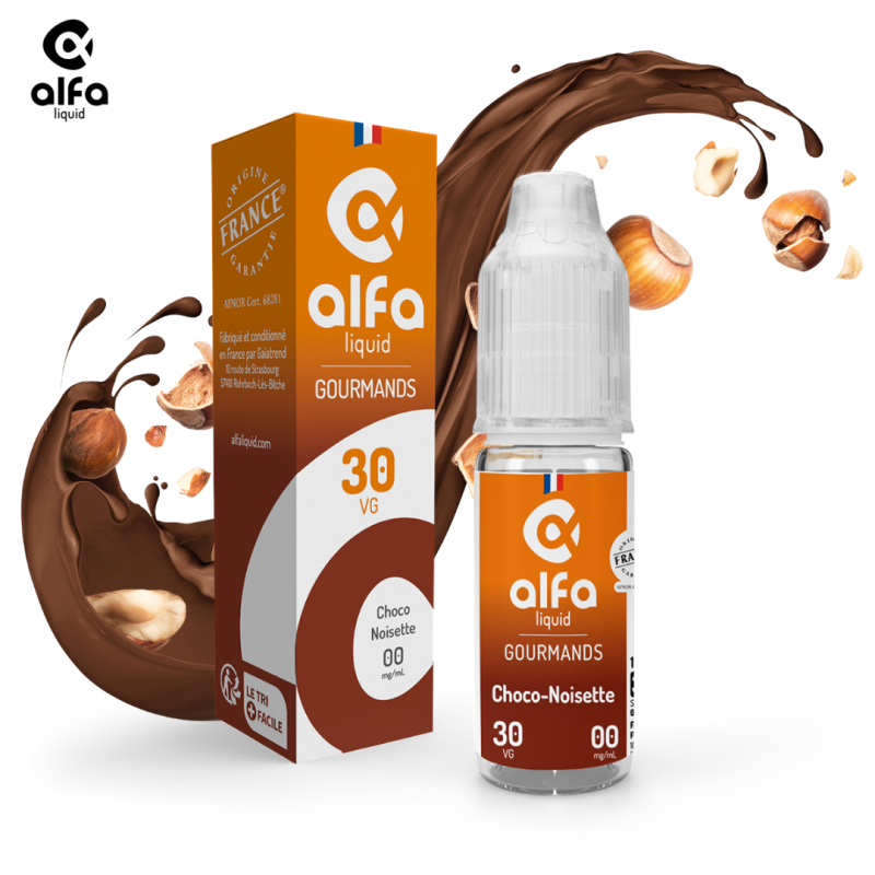Alfaliquid Gourmands (0mg
                              70% / 30%) - Choco Noisette 10ml