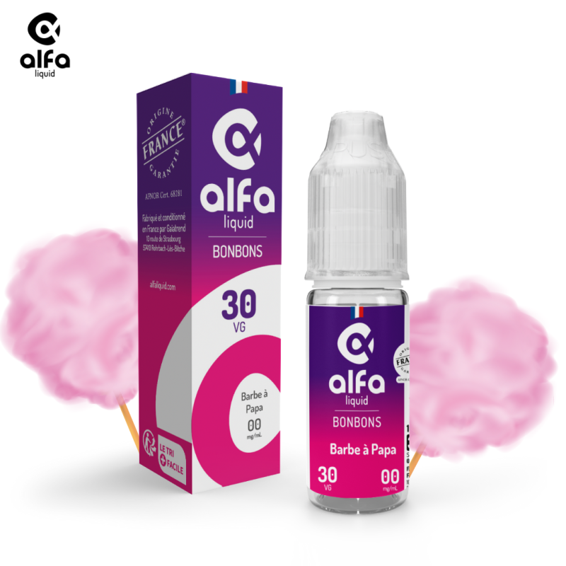 Alfaliquid Bonbons (16mg
                              70% / 30%) - Barbe À Papa 10ml