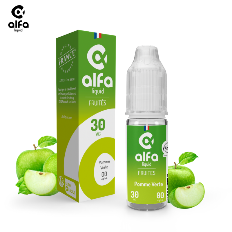 Alfaliquid Fruités (0mg
                              50% / 50%) - Pomme Verte 10ml