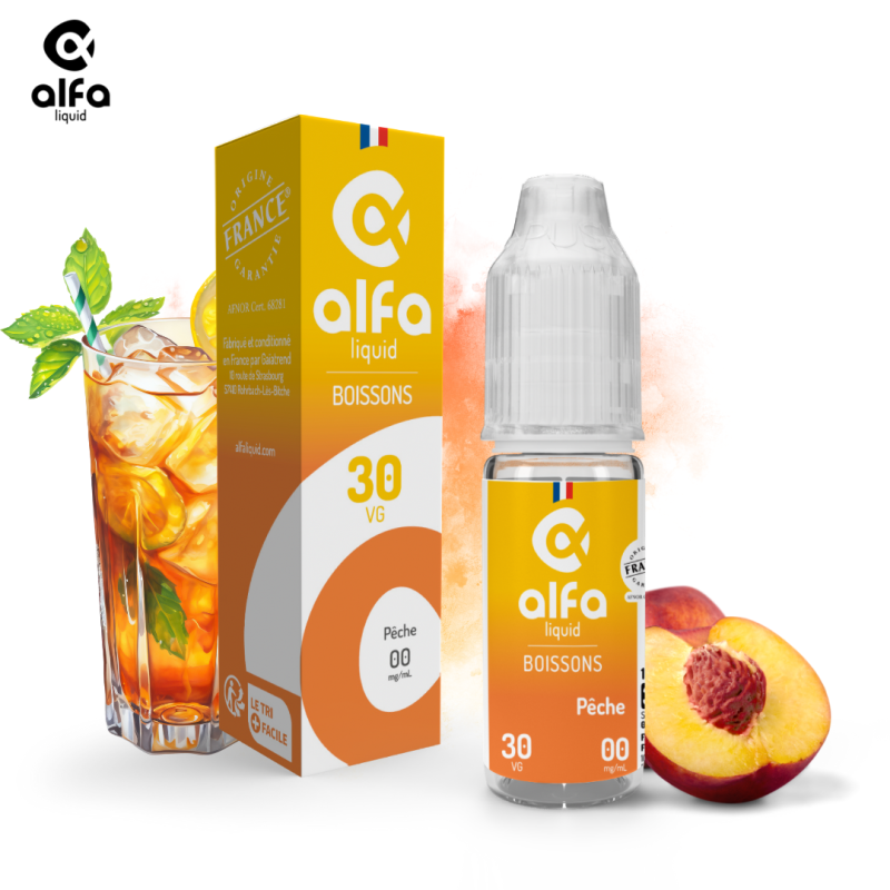 Alfaliquid Boissons (16mg
                              70% / 30%) - Pêche 10ml