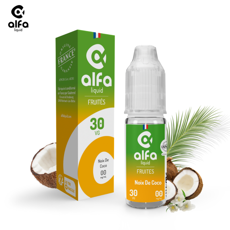 Alfaliquid Fruités (6mg
                              70% / 30%) - Noix De Coco 10ml
