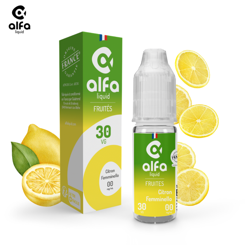 Alfaliquid Fruités (12mg
                              70% / 30%) - Citron Femminello 10ml