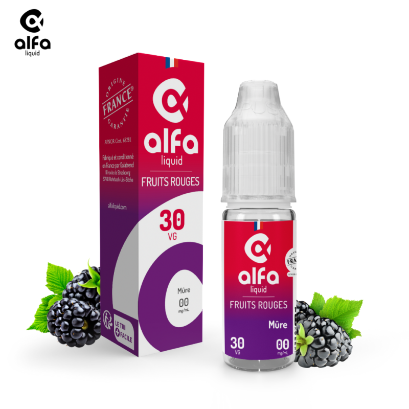 Alfaliquid Fruités (6mg
                              70% / 30%) - Mûre 10ml
