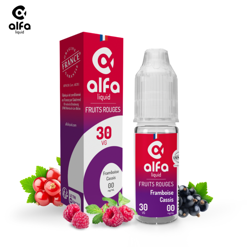 Alfaliquid Fruités (12mg
                              70% / 30%) - Framboise Cassis 10ml