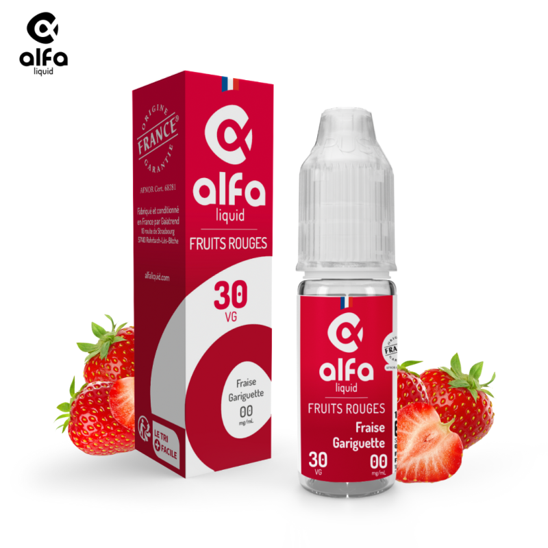 Alfaliquid Fruités (16mg
                              70% / 30%) - Fraise Gariguette 10ml