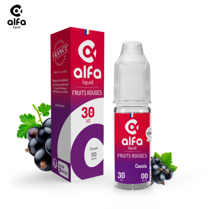 Alfaliquid Fruités (16mg
                              70% / 30%) - Cassis 10ml