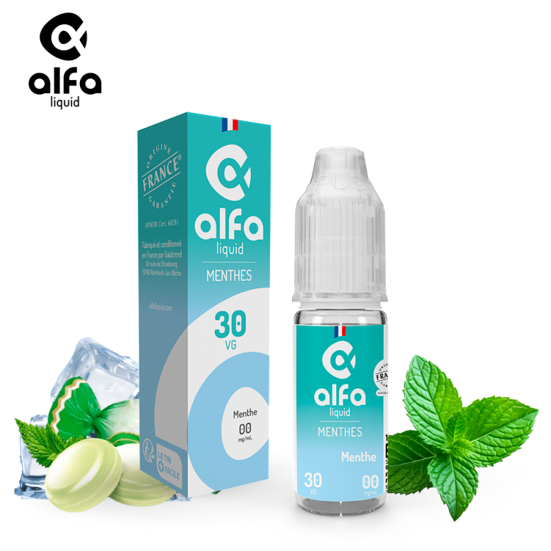 Alfaliquid Fraicheur (12mg
                              70% / 30%) - Menthe 10ml