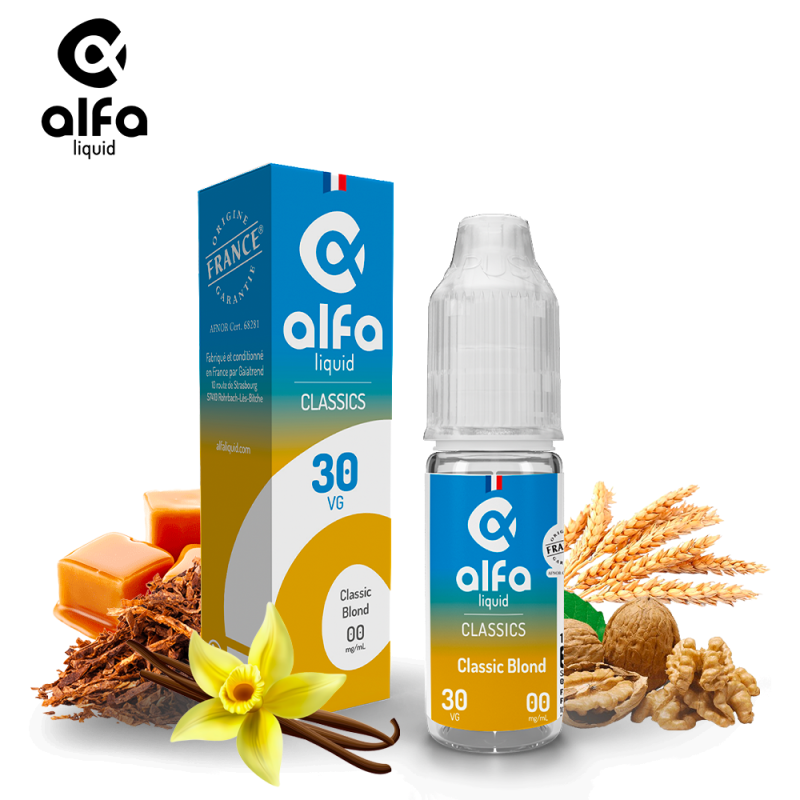Alfaliquid Classique (3mg
                              70% / 30%) - Classic Blond 10ml