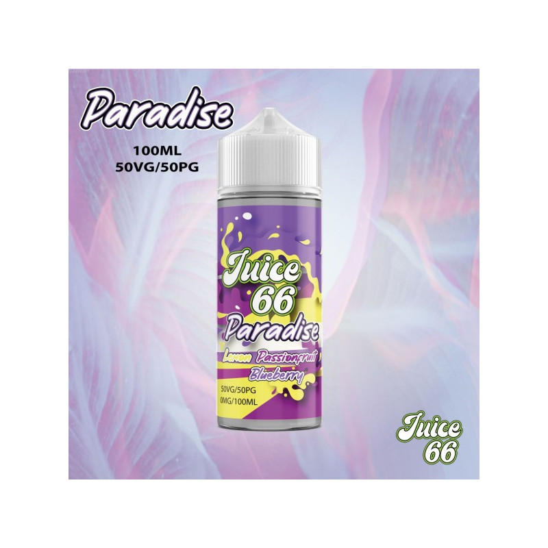 Lemon PassionFruit Blueberry 100ml Paradise - Juice 66
