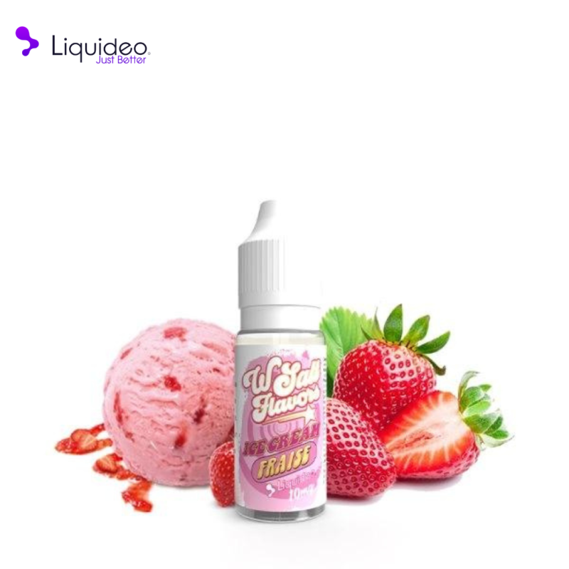 Ice Cream Fraise 10ml (10mg) - Wsalt Flavors by Liquideo